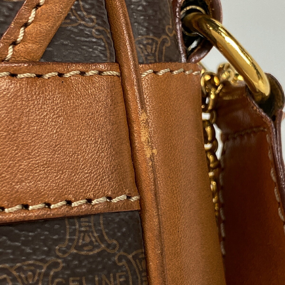 Celine Macadam Pattern Canvas Circle Messenger Sh… - image 5